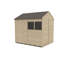 Overlap Pressure Treated 8X6 Reverse Apex Shed in , Natural Timber