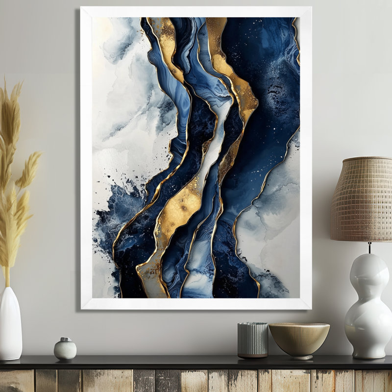 Spradlin - Abstract Canvas Art Print, H 44 po x l 34 po, Reproduction encadrée d'une seule photo, Blanc