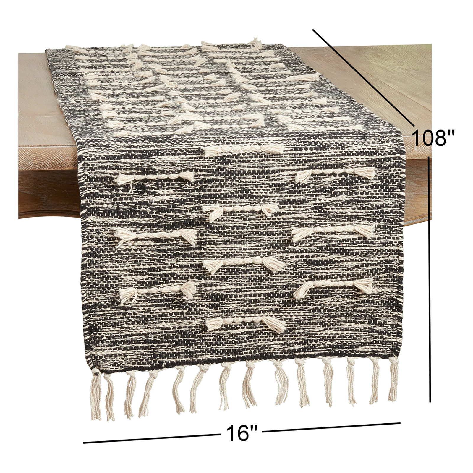 Valen No Pattern Table Runnner, 16" x 108"