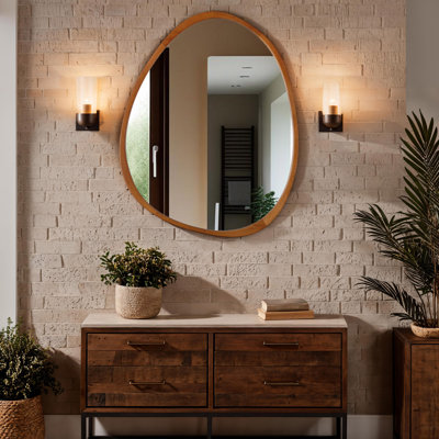 Solid Wood Free Form Mirror