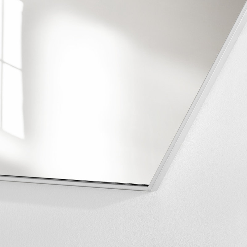 Miroir mural Sabine, Argent argent, 40 po x 30 po