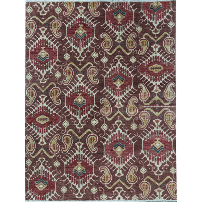 Wool Southwestern Area Rug in Brown/Beige