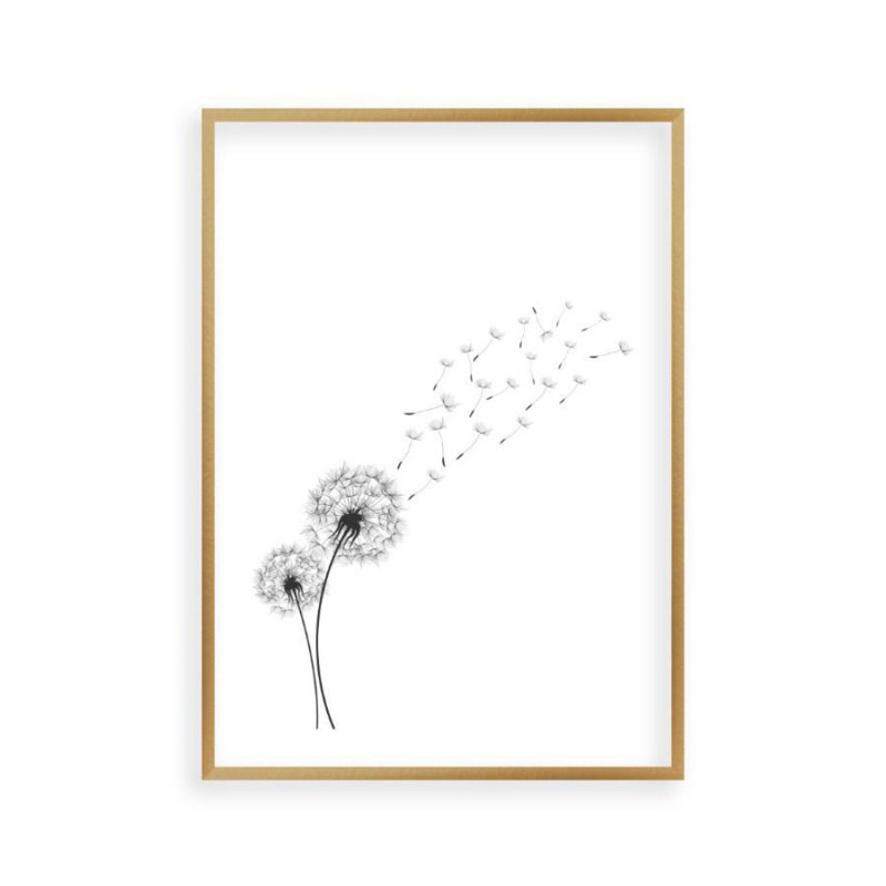 Print, Brushed Copper Frame, 41 cm H x 31 cm W x 2.5 cm D