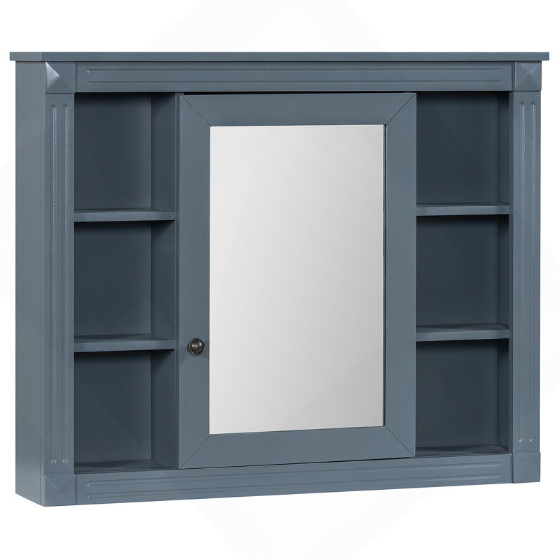 Armoire à pharmacie murale avec miroir 35 po x 28 po, Bleu