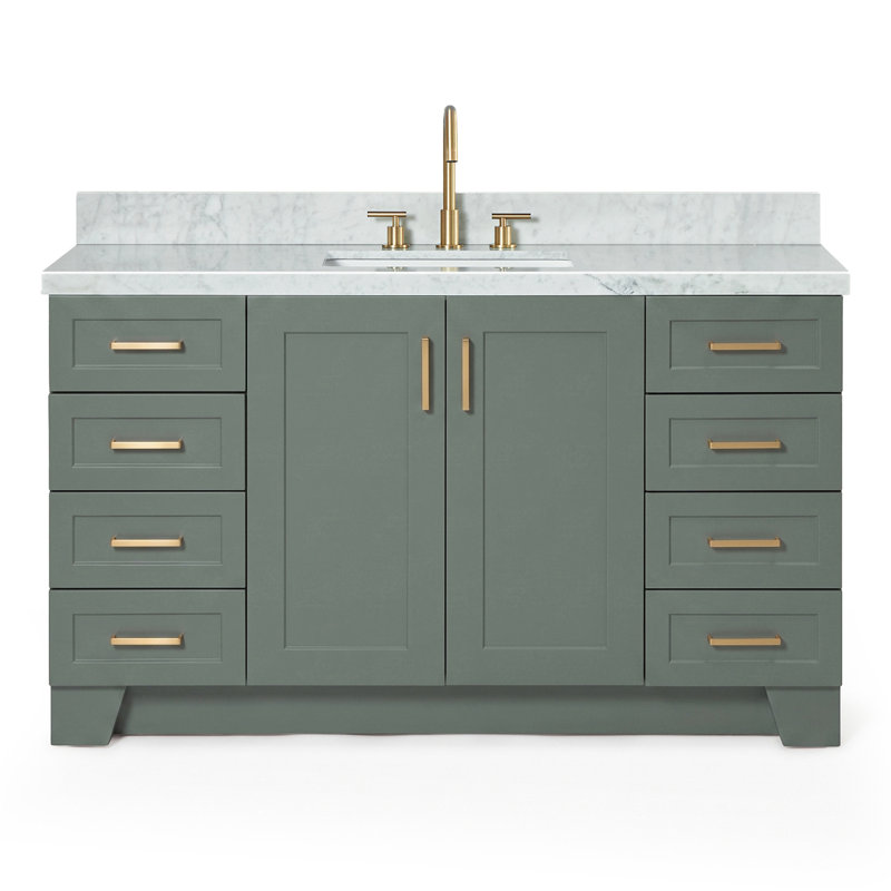 ARIEL TAYLOR 61 IN RECTANGLE SINK VANITY, Rectangle, Vintage Green
