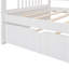 Lit de jour simple en bois avec lit gigogne simple, blanc-177746370