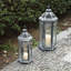 27" High Hexagonal Tower Style Outdoor Lanterns