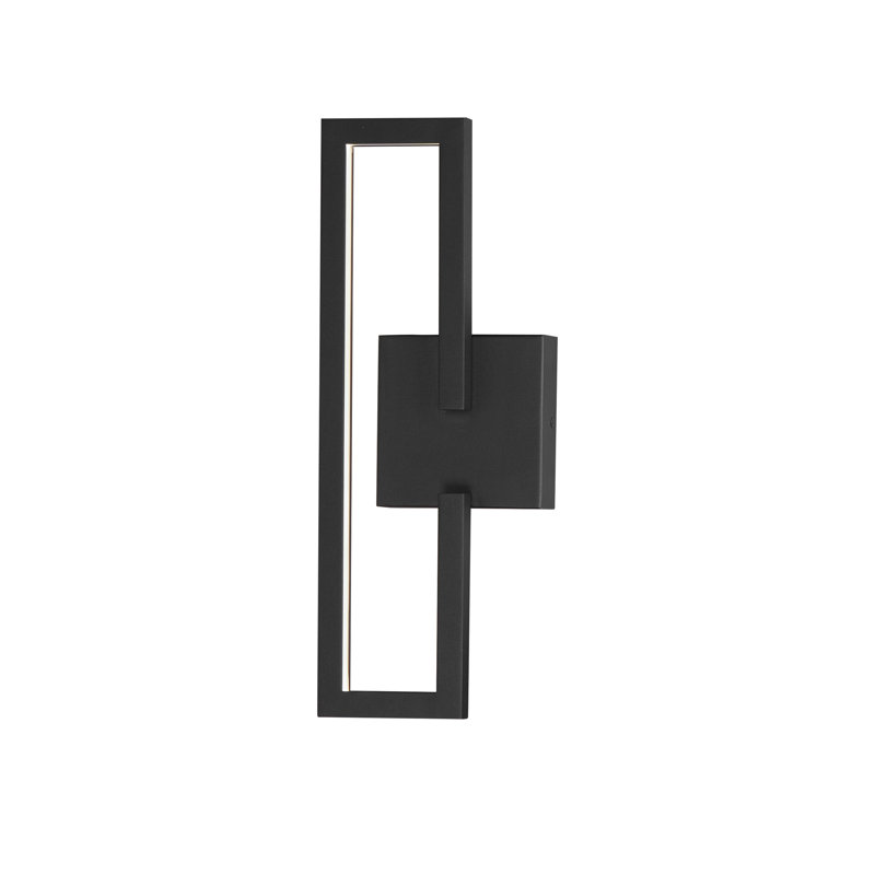 Everet Aluminum LED Flush Mounted Sconce, Black