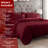 Egyptian Cotton 400 Thread Count Solid Luxury Duvet Cover Set with Pillow Shams-1462889923-1462889943