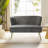 Leona 47" Velvet 2-Seat Armless Loveseat-891959011