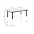 Adjustable Rectangular Classroom Activity Table, Writing Desk, Adjustable Height 19-30 Inch, Grey Top/Black Edge, 47" W X 29" L X 30" H