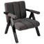 Fauteuil d'appoint surdimensionné avec structure en métal et accoudoirs-230125135