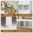 71"W Large Dog Crate Furniture With 3 Drawers And Divider-1646705792