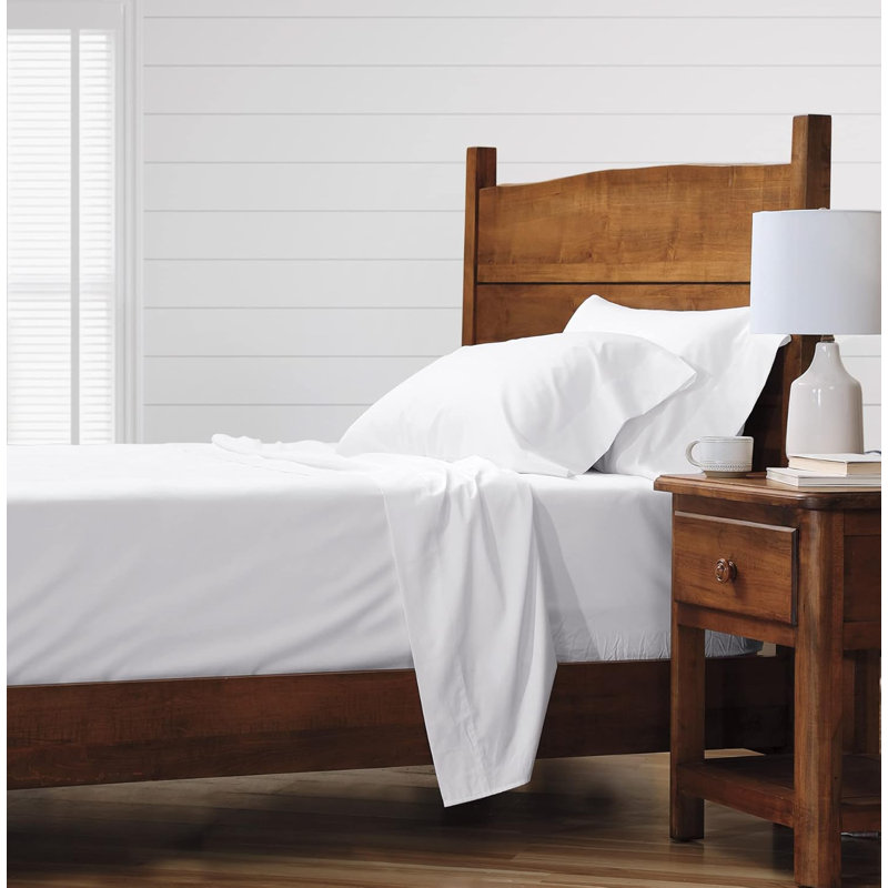 Sheet Set, Queen Sheet Set with 2 Pillowcases, White