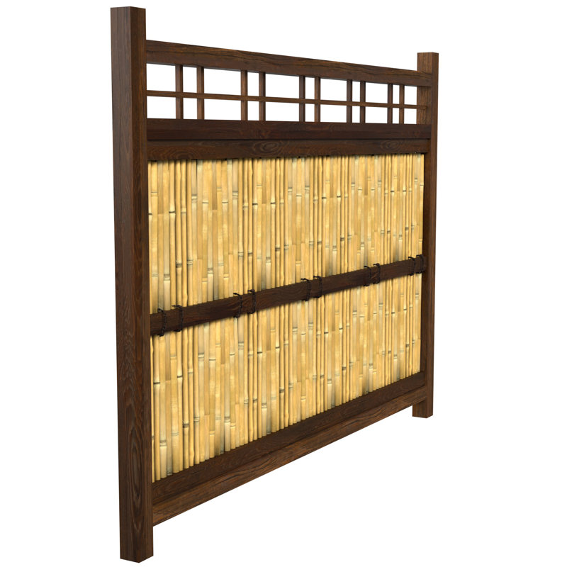 Panneau de clôture North Garden Zen, H 4 pi x l 5,5 pi, Bambou clair
