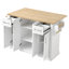 Grand îlot de cuisine avec rangement, chariot extensible en MDF de style champêtre pour la cuisine-392290796