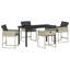 Garden Dining Set 5 Pcs Poly Rattan-258196584-258196588