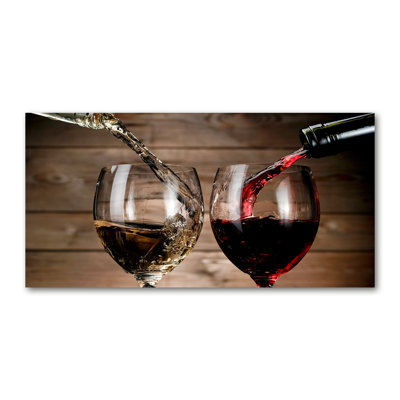 Two Glasses of Wine 1 Piece Wrapped Canvas Wall Art