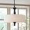 Lustre tambour pour îlot de cuisine 4 lumières Blondina