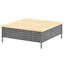 Table d'appoint d'extérieur en rotin PE, table d'appoint de patio rustique, table de bout carrée facile d'entretien pour porche de piscine de patio