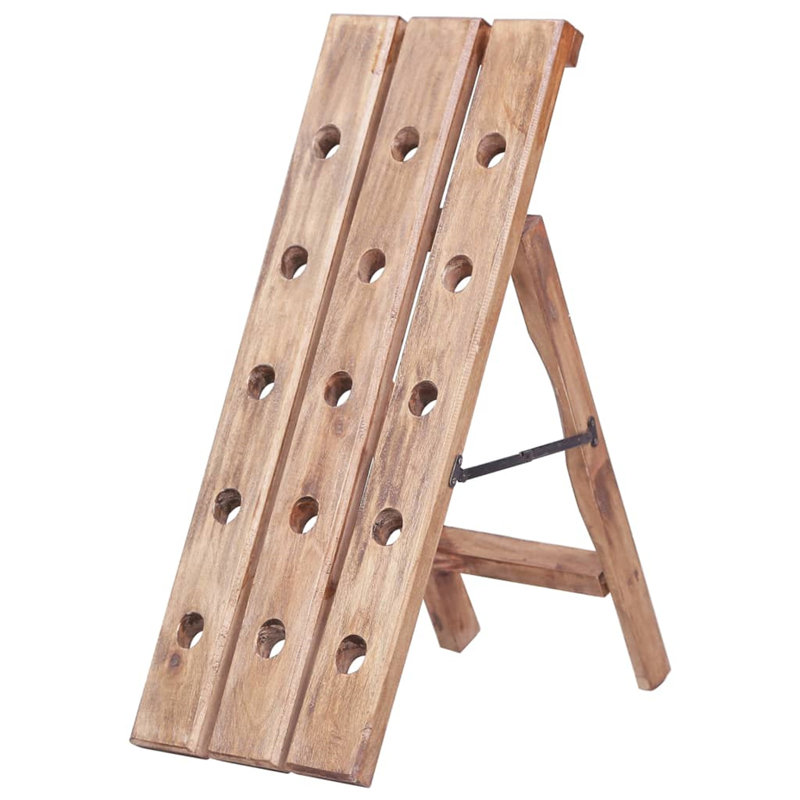 Aliane Floor Wine Bottle Rack Brown