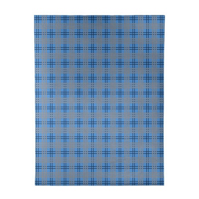 Tapis à carreaux bleu