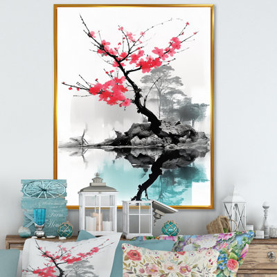 Art asiatique, lac Sumi I sur toile