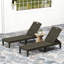 Ensemble de 2 chaises longues d'extérieur, ensemble de chaises de bronzage, noir