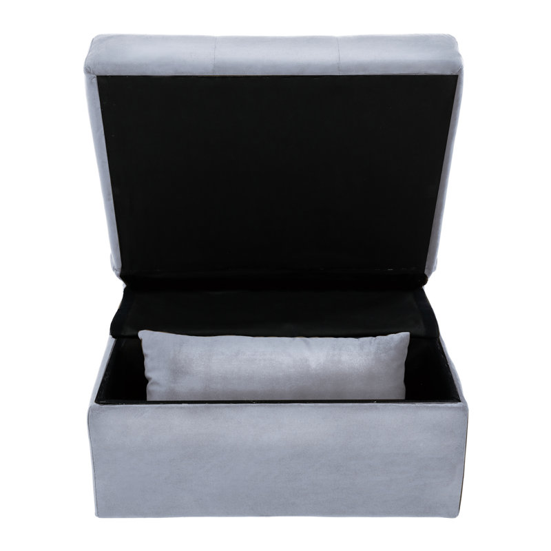 Banc de rangement à plateau relevable Modern, Gris