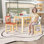 Cinda 4 - Person Solid Wood Top Four Leg Base Dining Set