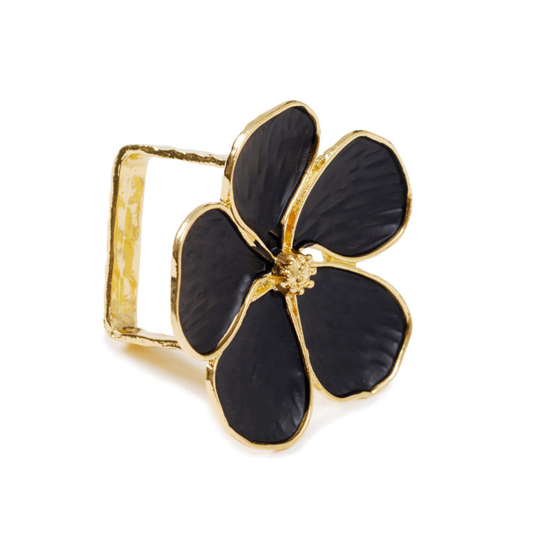 Metal Napkin Ring, Black