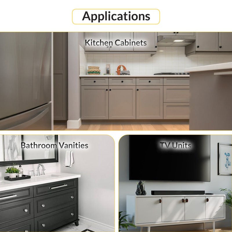 Bouton d'armoire de cuisine Brixwell BX138CH de 1-1 / 4 po de diamètre, zinc de projection de 1 po, finition chrome poli