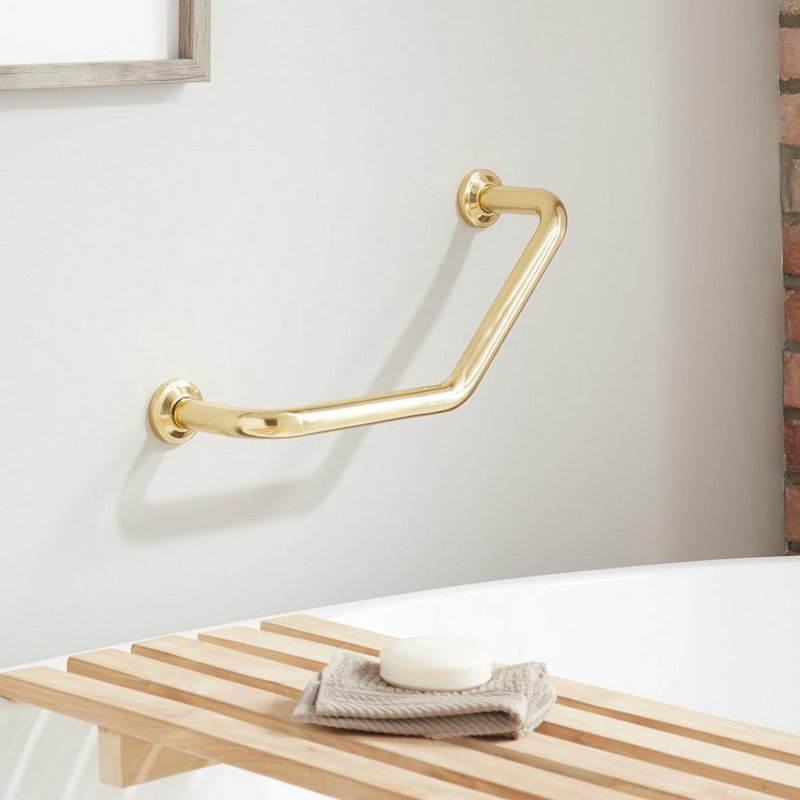 Lenoir 16-3/4" Grab Bar, Polished Brass