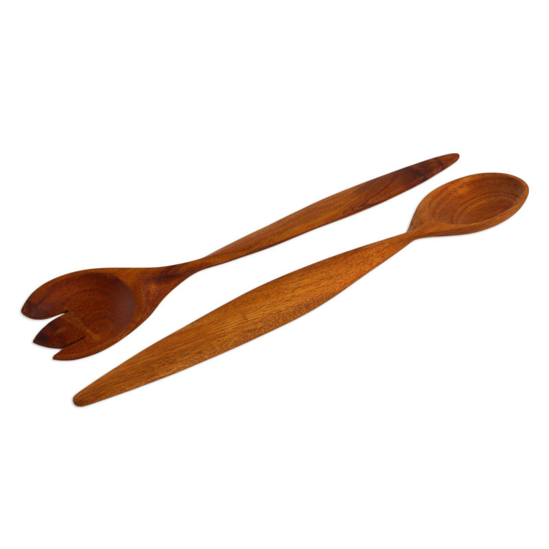 Ensemble 2 pièces de salade en bois Anadarko