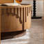 Table basse ronde moderne en bois avec piédestal robuste
