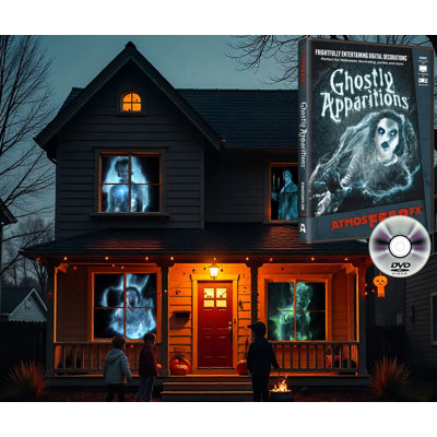 Décoration numérique d'Halloween AtmosFX Ghostly Apparitions sur DVD