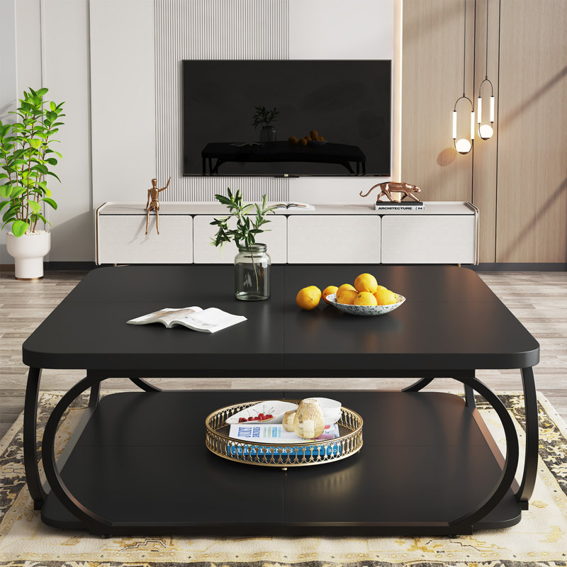 Joliyah Square Coffee Table, Black