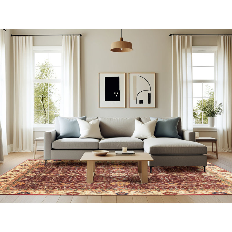 Abstract Indoor Rug, Rectangle 6' x 9'