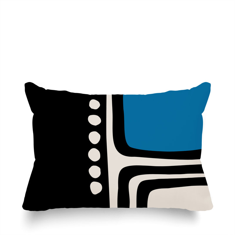 Coussin lombaire réversible intérieur / extérieur Sofi Minimalist, H 18 po x l 25 po, Turquoise