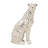 Set of 3 Decorative Ceramic Leopard Figurines – Modern Animal Sculptures for Home Decor, Coffee Table, Shelf or Console Display – White & Gold