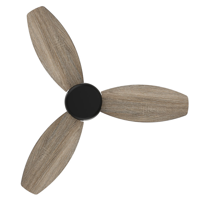 48" DC Motor Flush-Mount Ceiling Fan with Remote Control, without Light