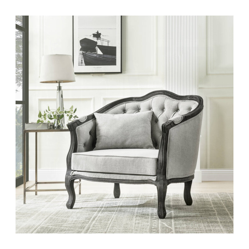 Chaise Samael avec coussin, Bois brun foncé