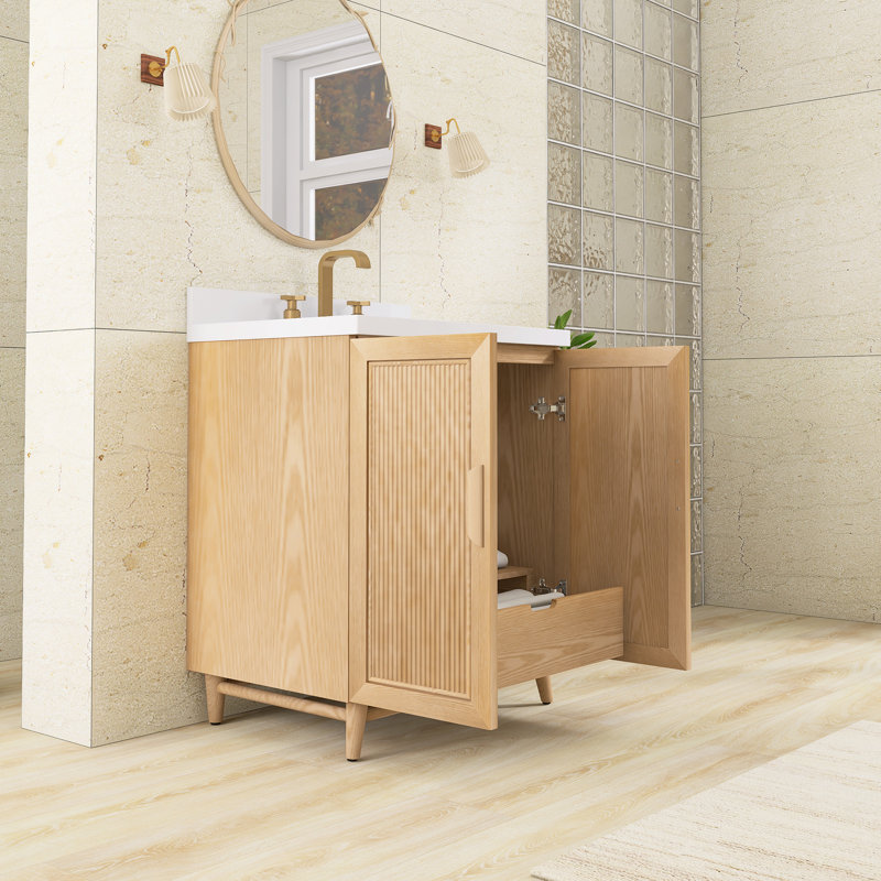 Ensemble de meuble-lavabo autoportant 30 po avec comptoir en pierre artificielle 30 po, 30''