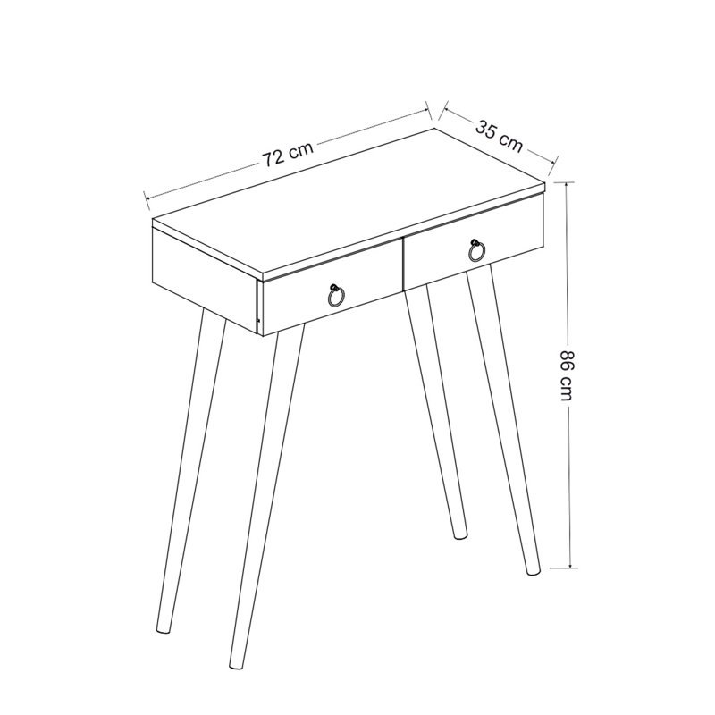 Console, Blanc, H 33,9 po x l 28,3 po x P 13,8 po