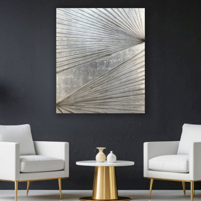 Sculpture murale Enigma en argent I