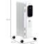 HOMCOM 1370 Watt 4675 BTU Electric Radiator Space Heater with Adjustable Thermostat and with Digital Display