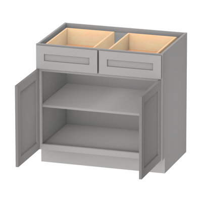 Armoire de base standard en bois contreplaqué prêt à assembler Kindwood Eco Shaker l 36 x P 24 x H 34,5
