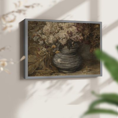 Motif floral rétro - XCI - reproduction encadrée