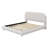 Upholstered Platform Bed With Thick Fabric, Solid Frame And Stylish Curve-Shaped Design