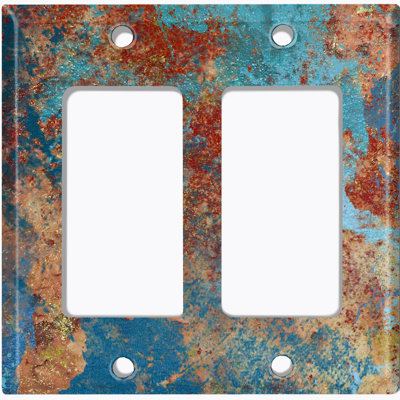 Patterned 2 - Gang Rocker Standard Wall Plate